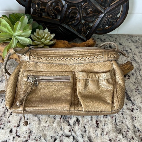 Brighton Metallic Gold Crossbody Bag - Picture 4 of 12